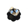 Bague fleur bleue stylisée en pâte polymère