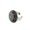Bague fleur stylisée en pâte polymère