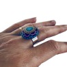 Bague fleur stylisée en pâte polymère