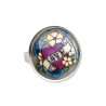 Bague motif "love tatoo" rockabilly en pâte polymère