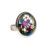 Bague motif "love tatoo" rockabilly en pâte polymère