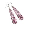 Boucles d'oreilles pendantes, cerisier en fleur, en pâte polymère