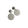 Boucles d'oreilles pendantes, cerisier en fleur, en pâte polymère