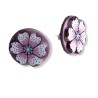 Boucles d'oreilles puces, fleur de cerisier, en pâte polymère