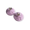 Boucles d'oreilles puces, fleur de cerisier, en pâte polymère
